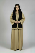 METALLIC OLIVE ABAYA