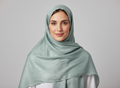 Sage Green Satin Chiffon Hijab